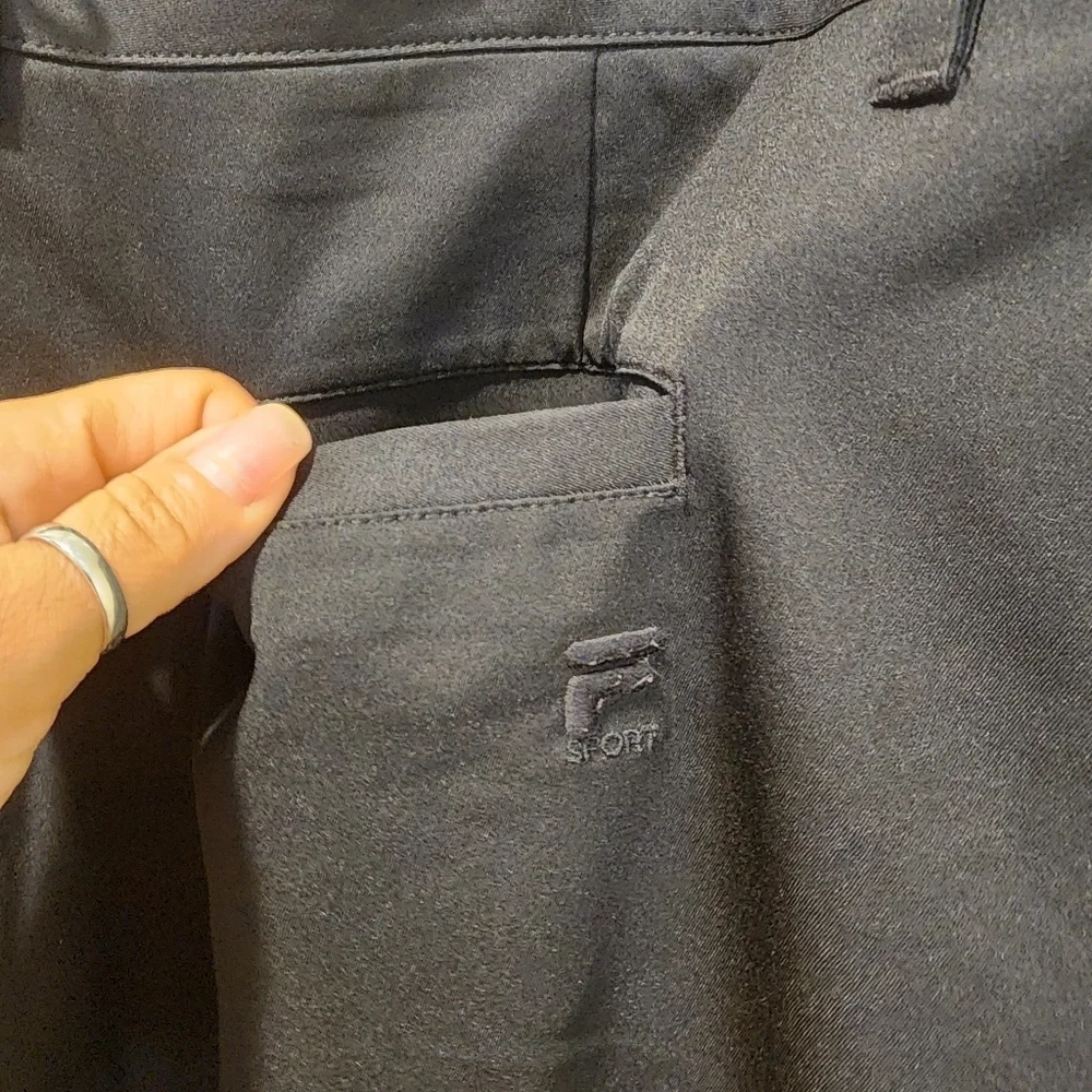 FILA Men's Black Golf Bermuda Flat Front Short Size 38